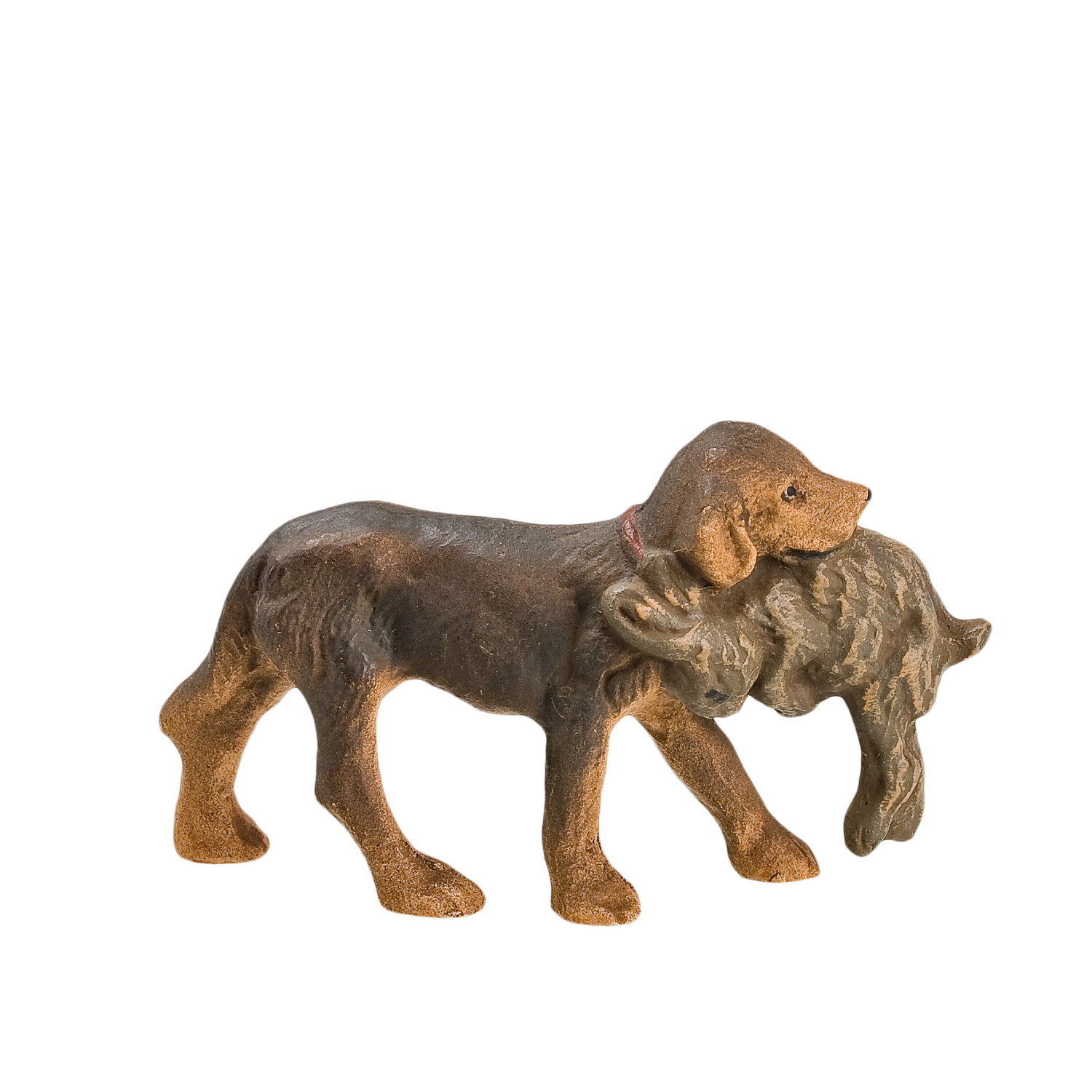 Jagdhund mit Hasen, zu 9 - 10cm Figuren passend