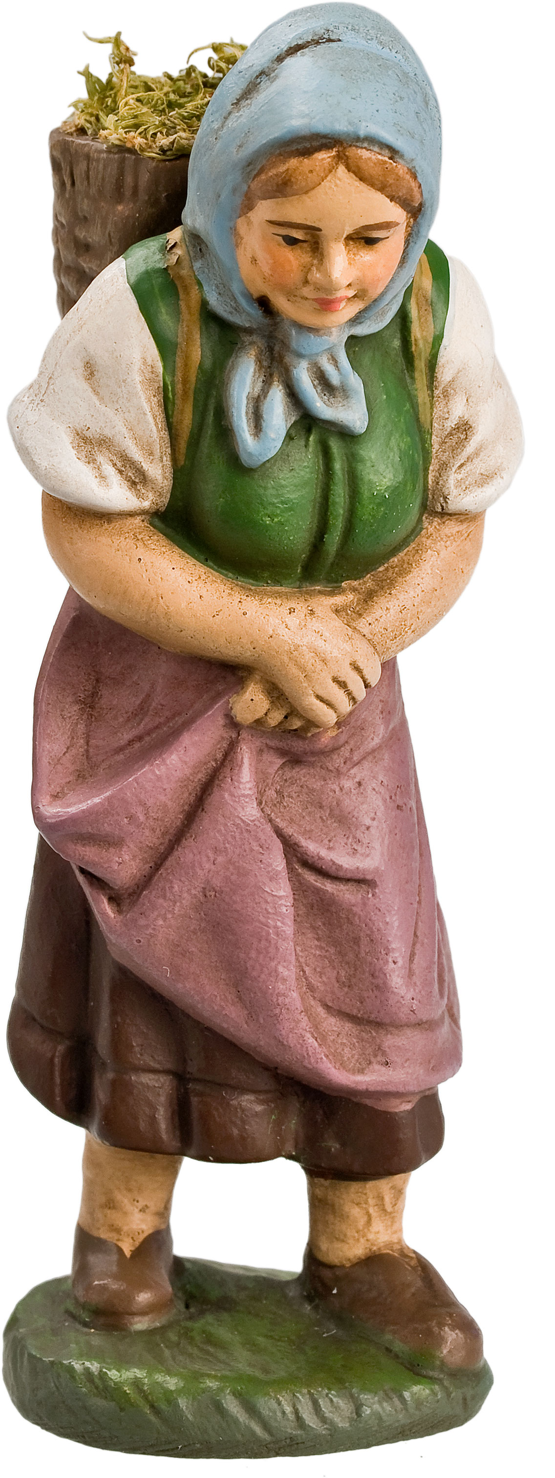 Frau mit Graskorb, zu 10cm Figuren