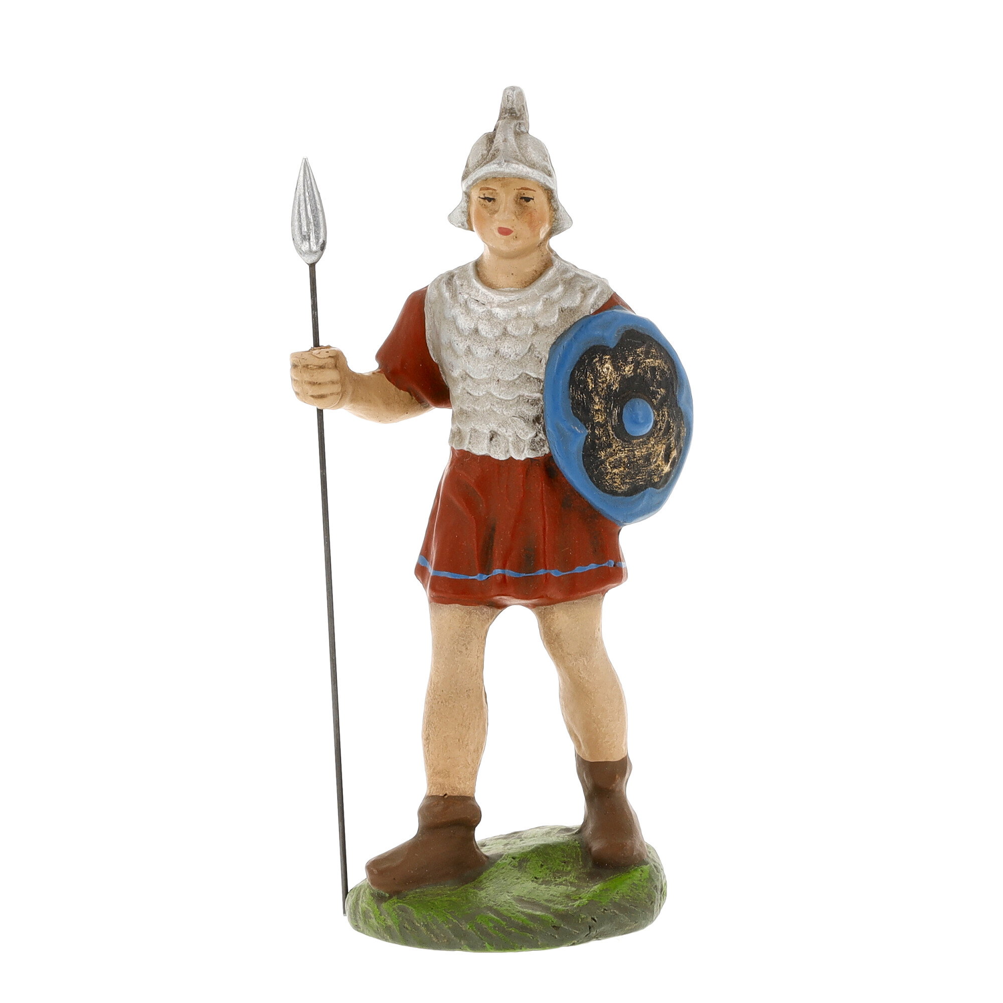 Römischer Soldat gehend mit Lanze, zu 10cm Krippenfiguren - Original MAROLIN® - Krippenfigur für Ihre Weihnachtskrippe - Made in Germany
