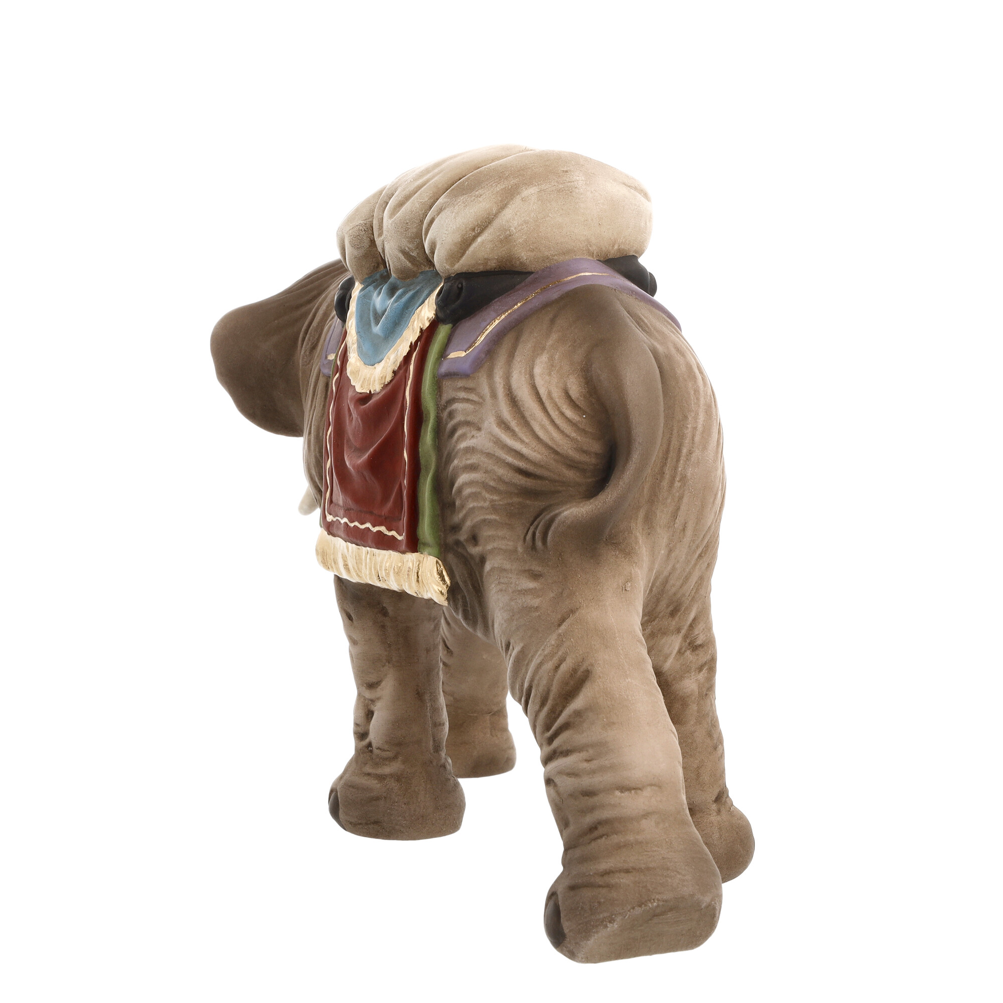 Elefant mit Gepäck, zu 10cm Krippenfiguren - Original MAROLIN® - Krippenfigur für Ihre Weihnachtskrippe - Made in Germany