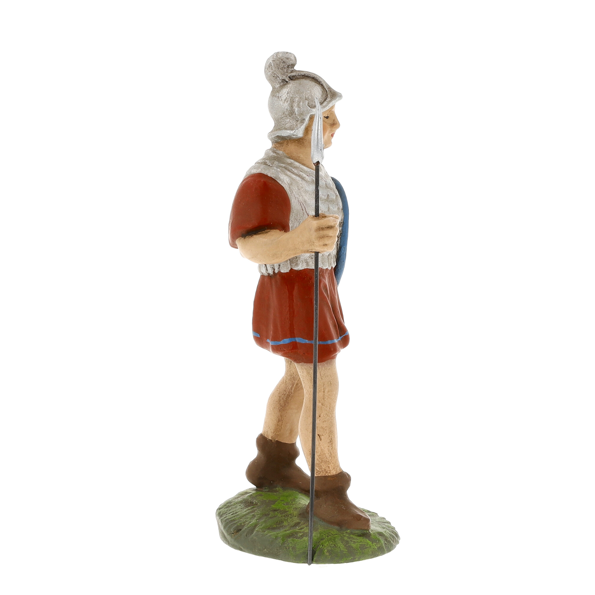 Römischer Soldat gehend mit Lanze, zu 10cm Krippenfiguren - Original MAROLIN® - Krippenfigur für Ihre Weihnachtskrippe - Made in Germany