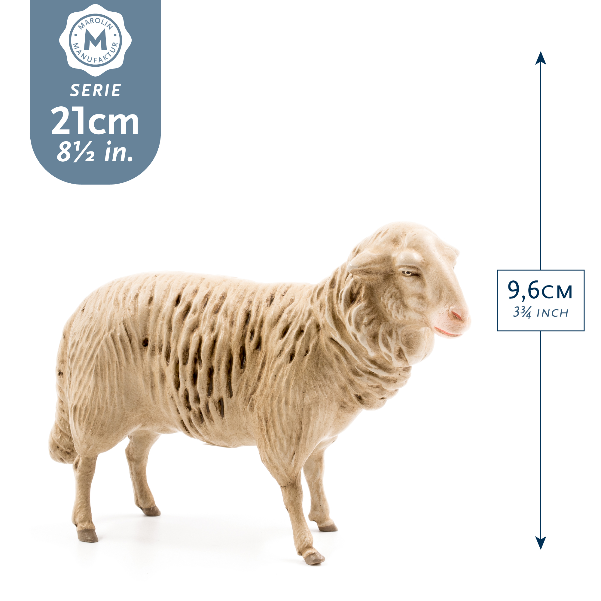 Schaf zur Seite blickend, zu 21cm Figuren