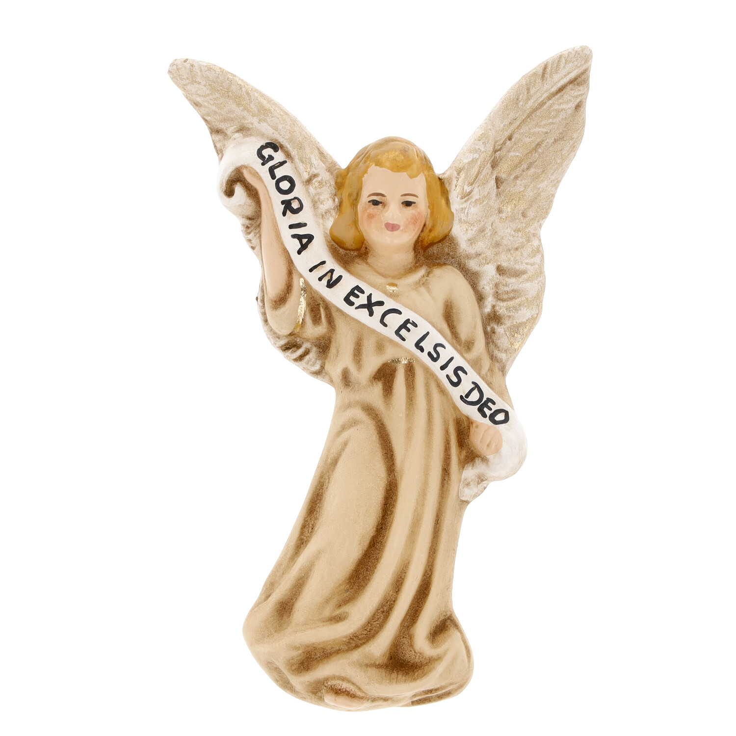 Gloria-Engel schwebend (créme) zu 8 - 10cm Krippenfiguren - Original MAROLIN® - Engel für Ihre Weihnachtskrippe - Made in Germany