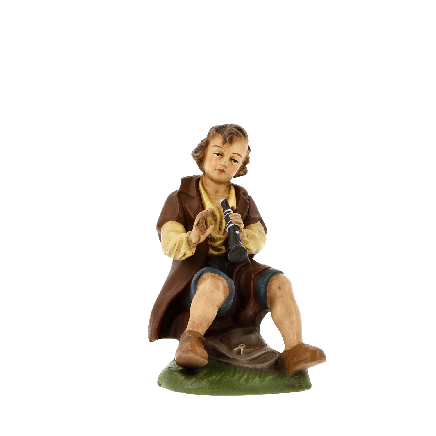 Hirte mit Flöte (sitzend), zu 17cm Figuren - Marolin Krippenfigur - Made in Germany