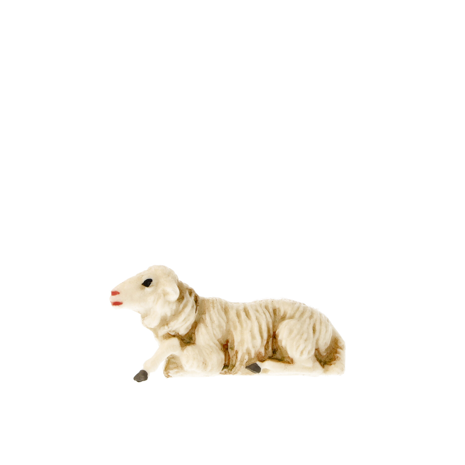 Schaf liegend, zu 9cm Fig. (Kunststoff)  - Marolin Plastik - Krippenfigur aus Kunststoff - made in Germany