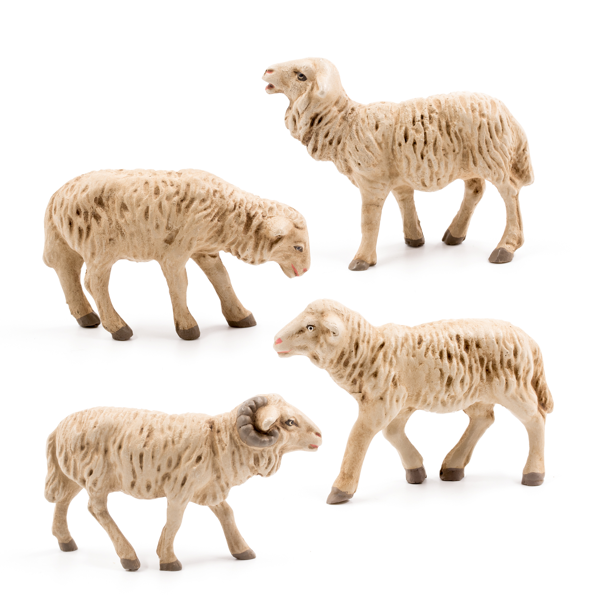 Schafgruppe, 4 Teile, zu 11 - 12cm Figuren