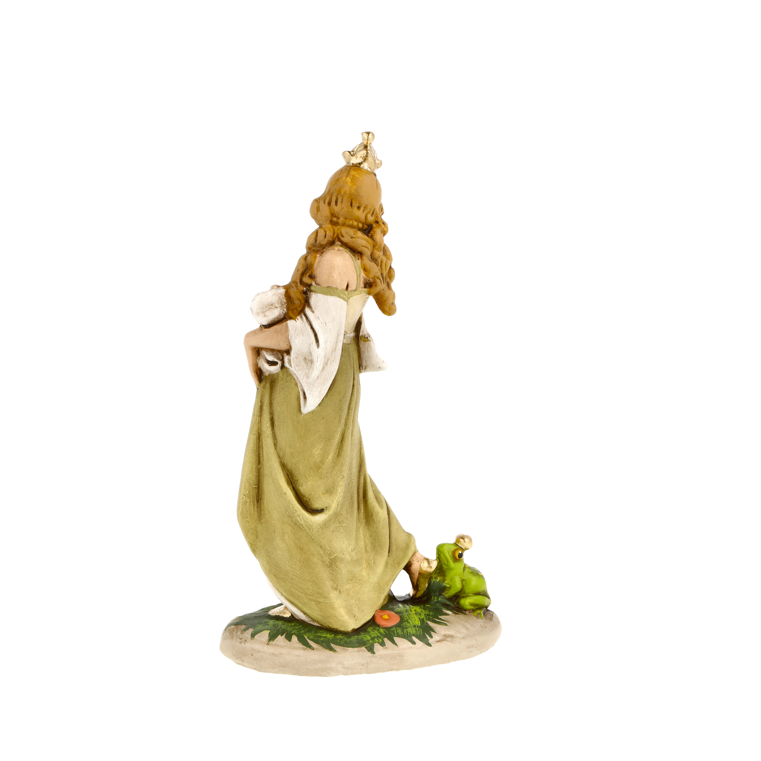 Prinzessin mit Frosch aus "Froschkönig" Märchenfigur, H = 14,5cm