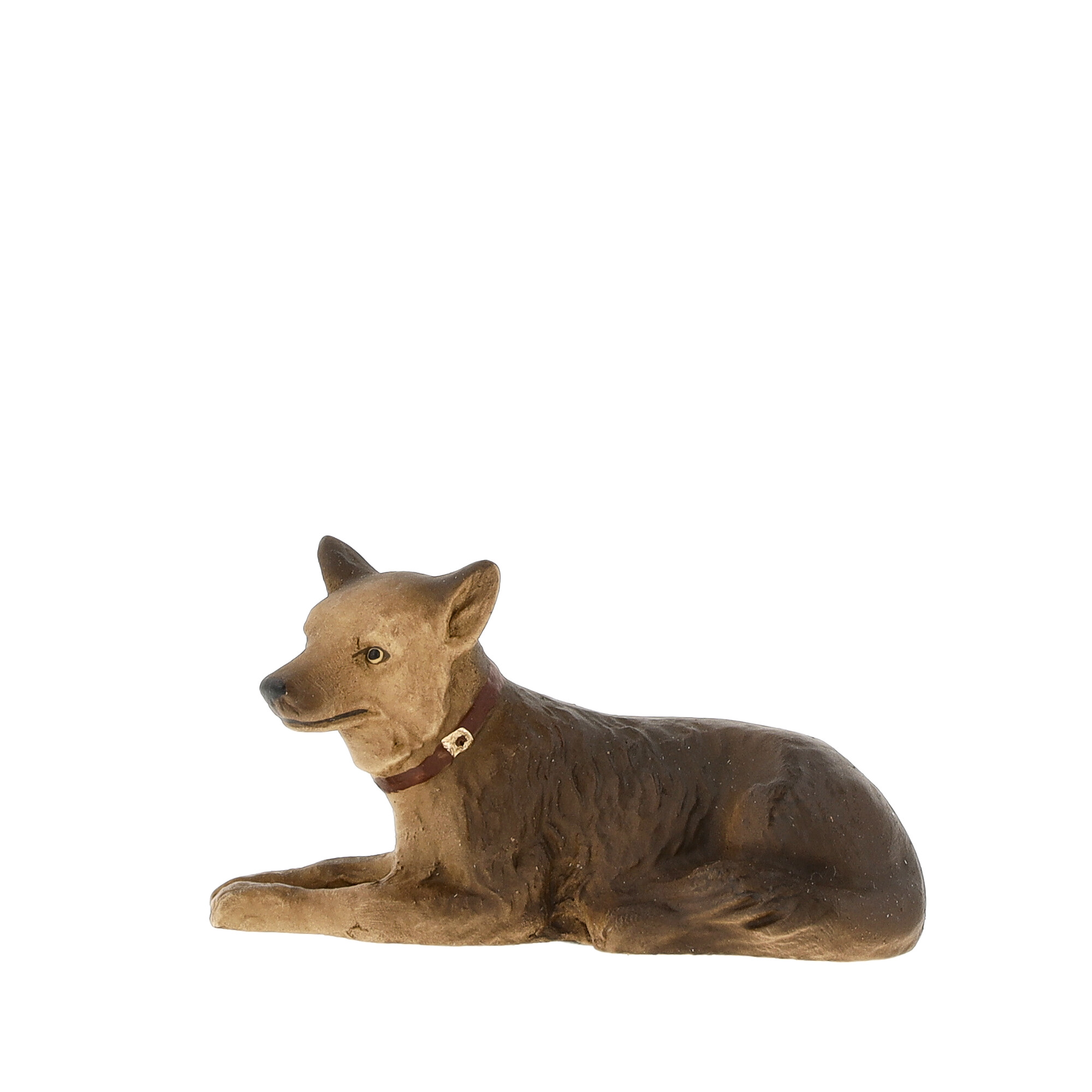 Schäferhund liegend, zu 11 - 12cm Figuren passend - MAROLIN Krippenfigur