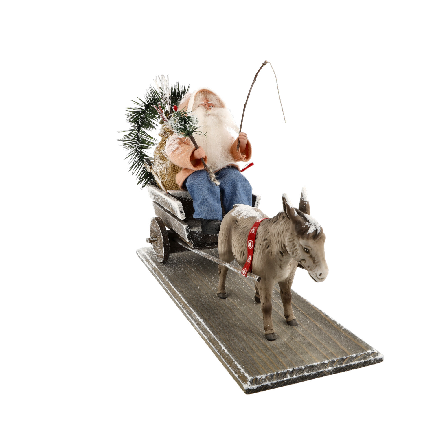 Weihnachtsgespann mit Esel - Marolin Weihnachtdekoration - made in Germany