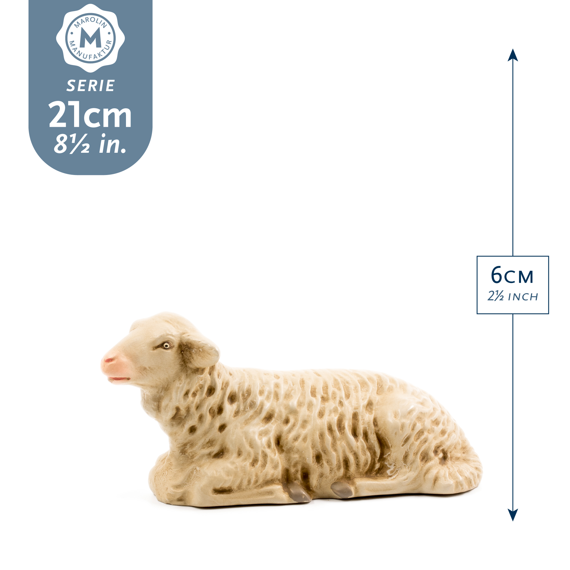 Schaf liegend, zu 21cm Krippenfiguren